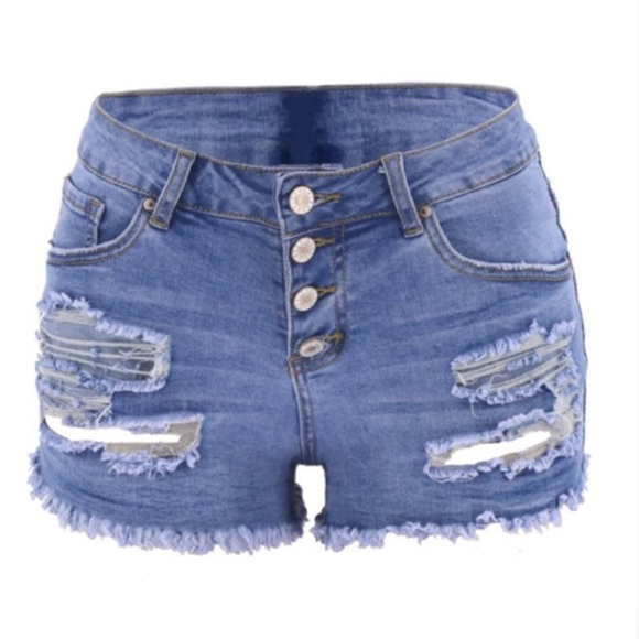 Distressed jean shorts NWT - Picture 8 of 10